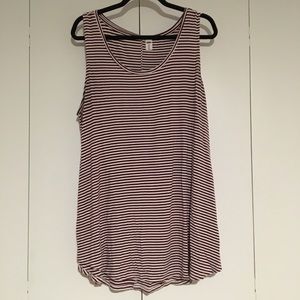 Old Navy Red and White Striped Luxe Swing Tank XLT